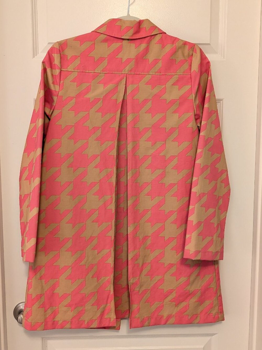 Isaac Mizrahi for Target 20th Anniversary Houndstooth Coat | XS | Pink & Tan - Picture 3 of 8